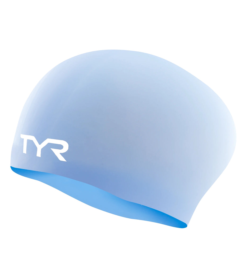 TYR Long Hair Wrinkle Free Silicone Swim Cap