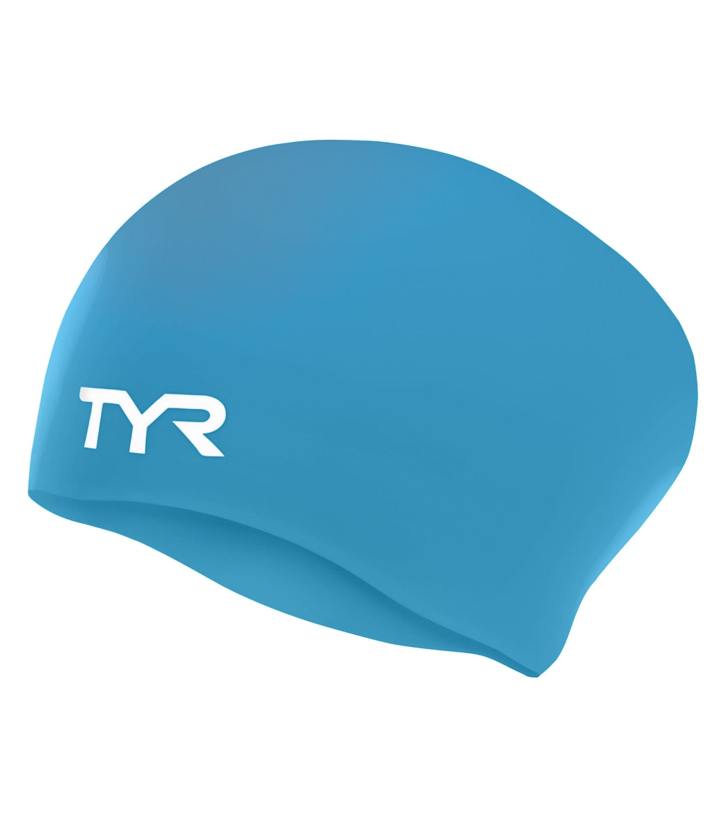 TYR Long Hair Wrinkle Free Silicone Swim Cap