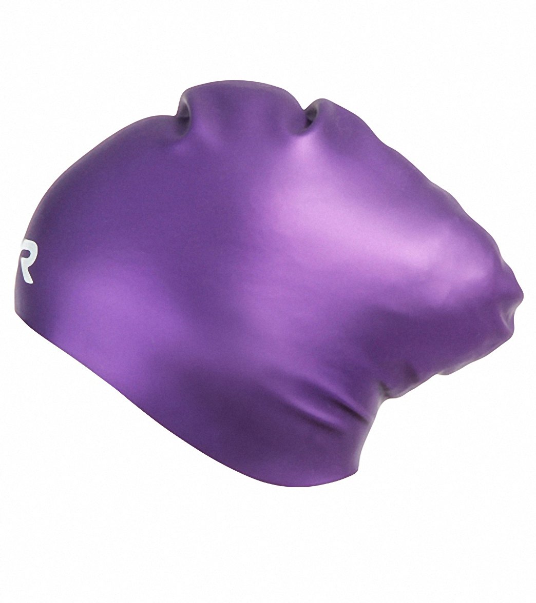 TYR Long Hair Wrinkle Free Silicone Swim Cap