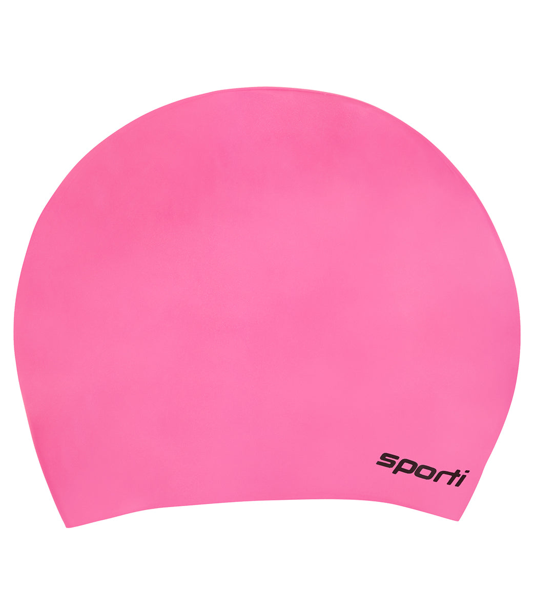 Sporti Long Hair Silicone Swim Cap
