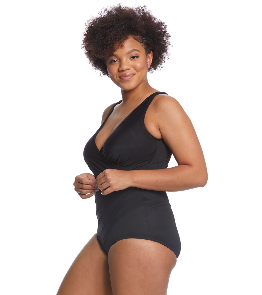 Miraclesuit Plus Size Solids Oceanus One Piece Swimsuit