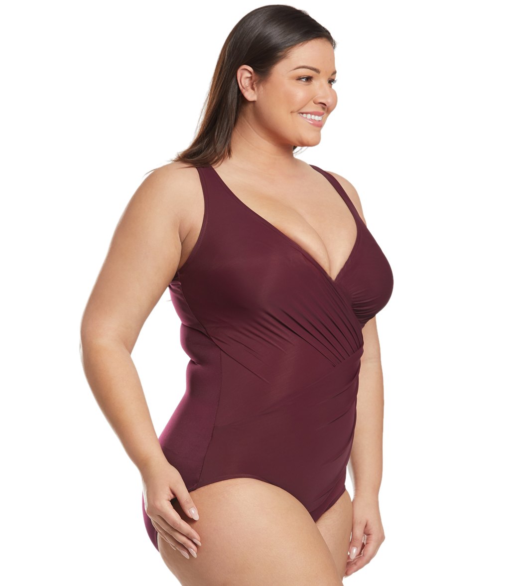Miraclesuit Plus Size Solids Oceanus One Piece Swimsuit
