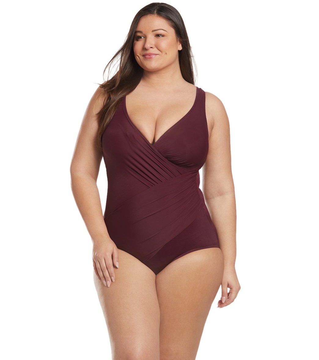 Miraclesuit Plus Size Solids Oceanus One Piece Swimsuit