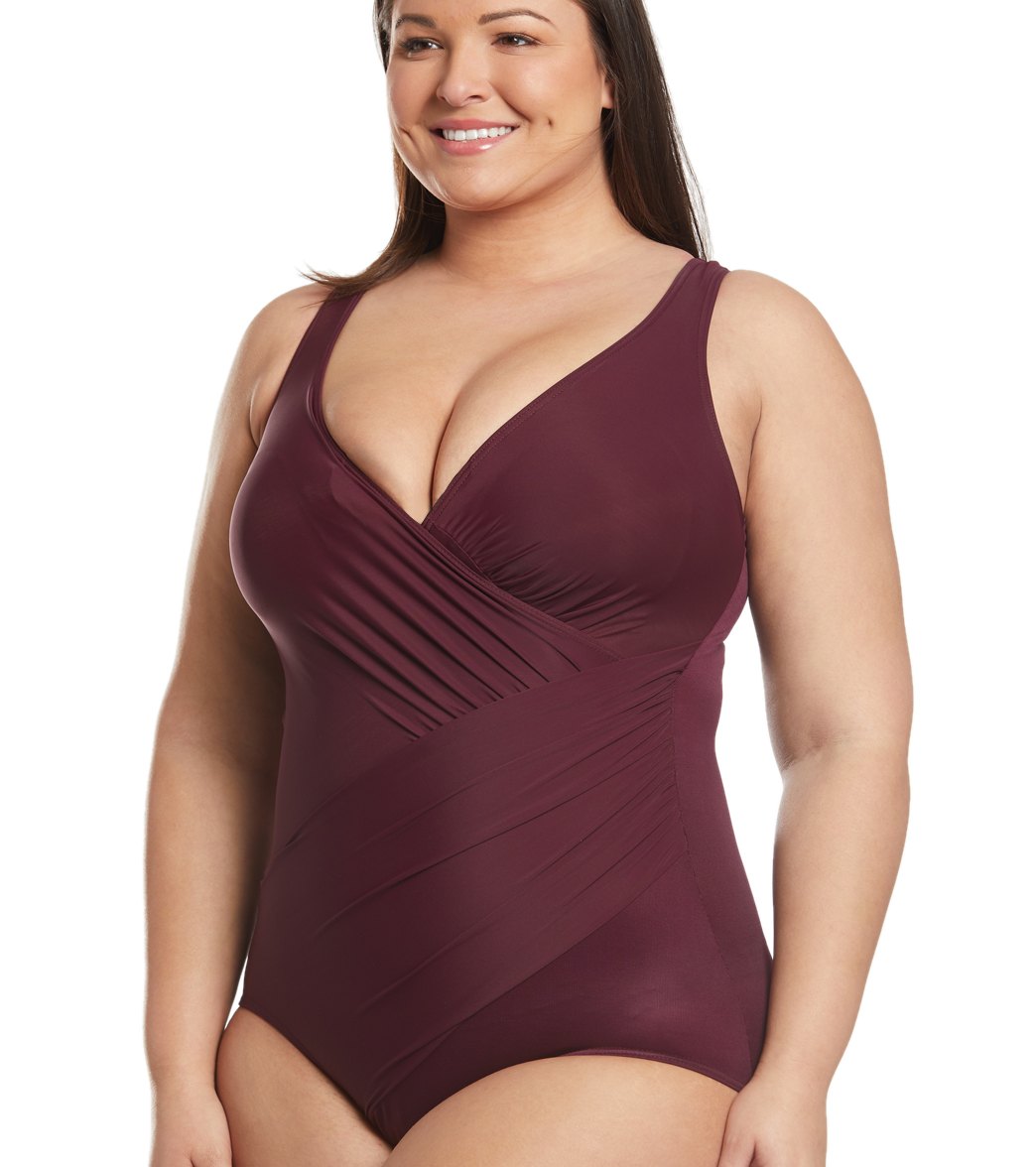 Miraclesuit Plus Size Solids Oceanus One Piece Swimsuit