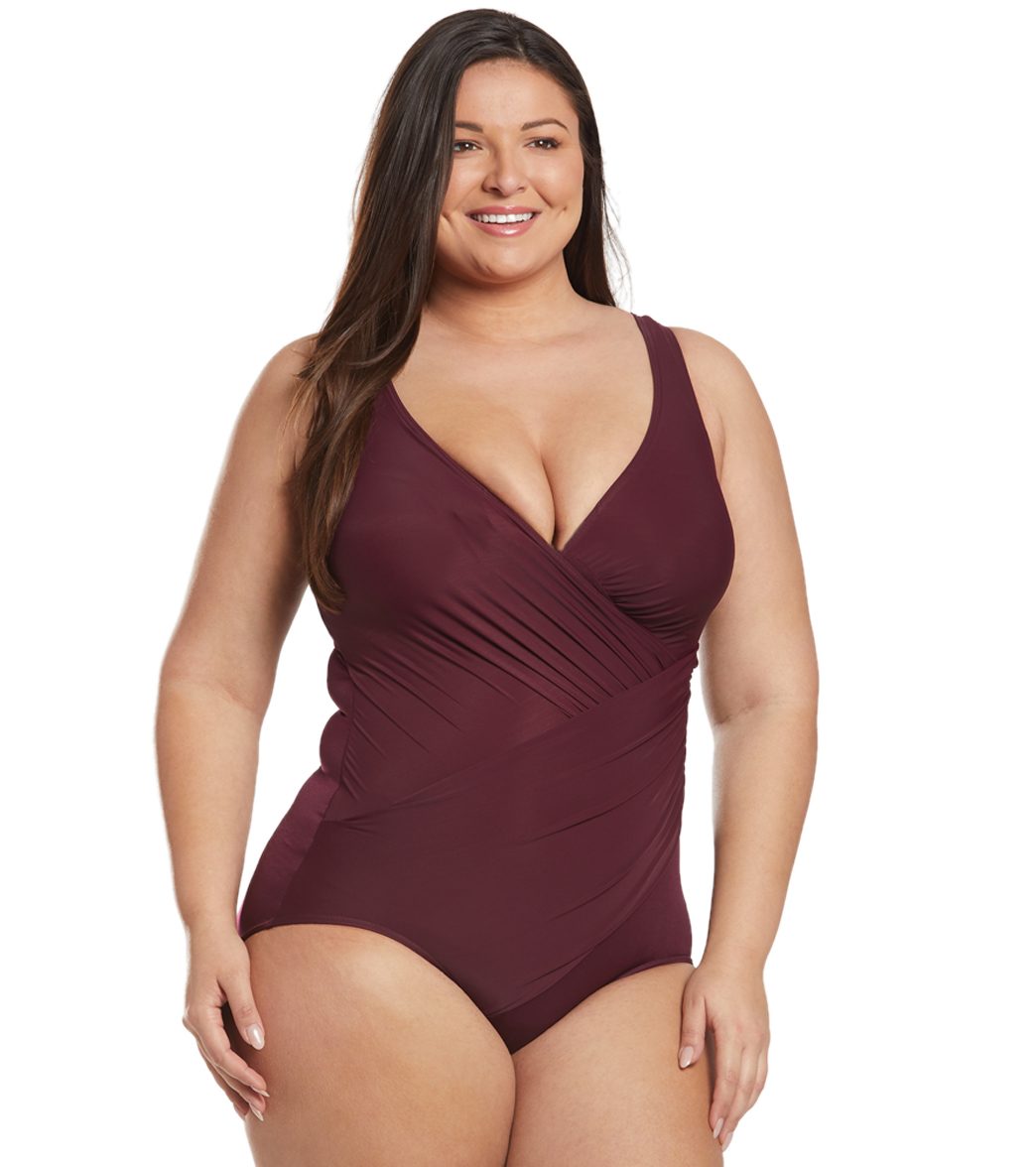 Miraclesuit Plus Size Solids Oceanus One Piece Swimsuit