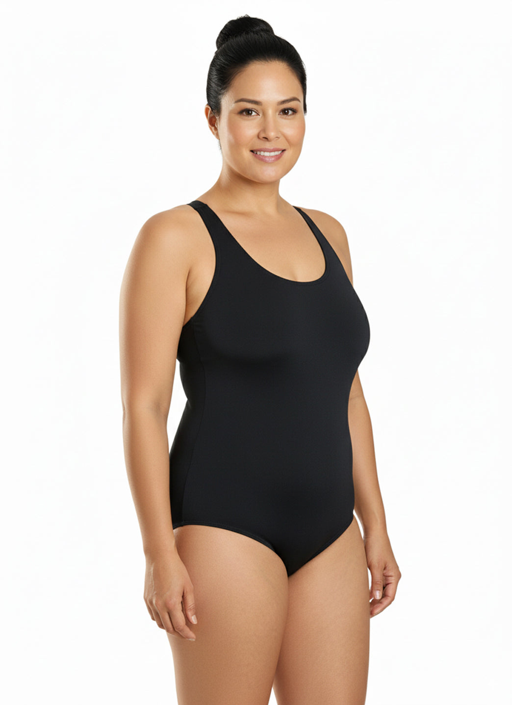 Dolfin Women's AquaShape Conservative Lap Suit Solid Polyester One Piece Swimsuit