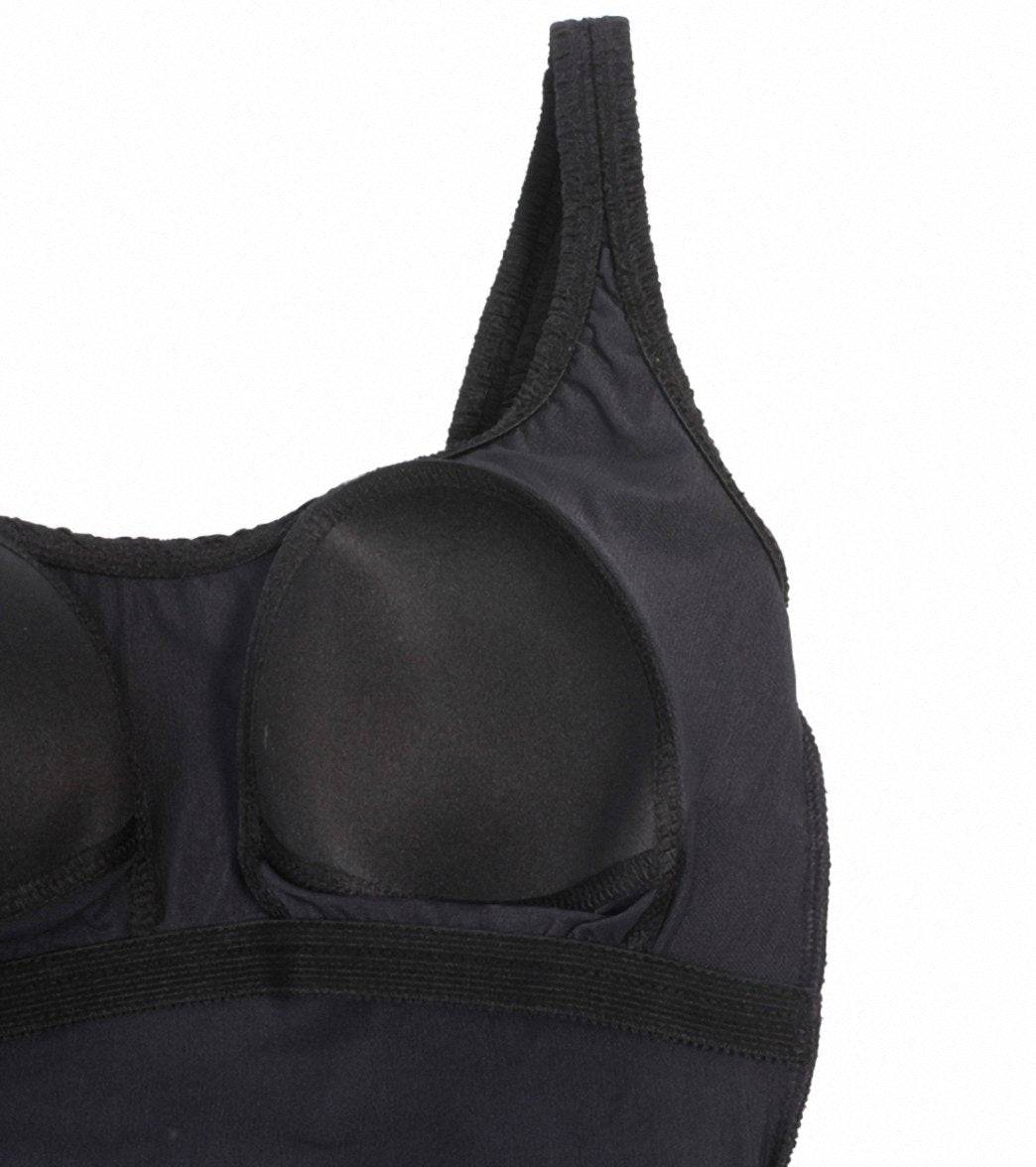 Women's Krinkle By Penbrooke Plus Size Chlorine Resistant One Piece Scoop Neck Sheath Swimsuit