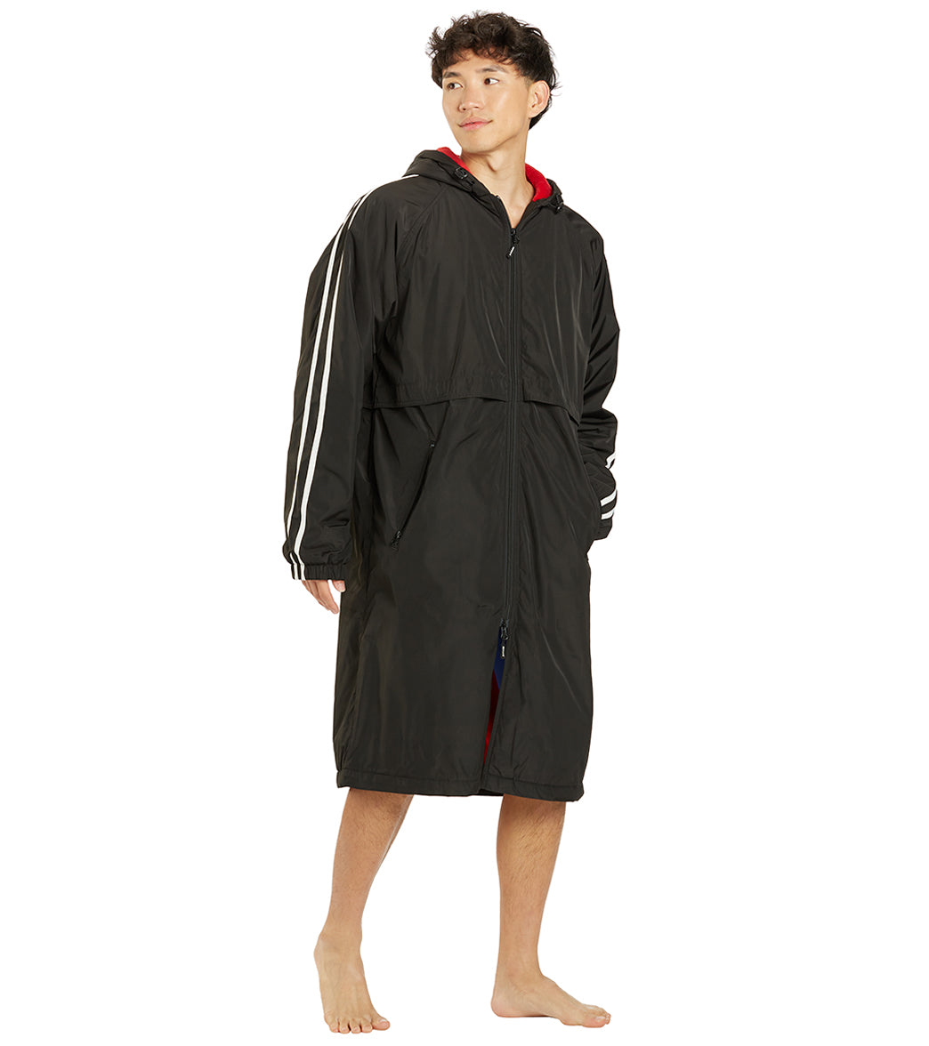 Sporti Striped Comfort Fleece-Lined Swim Parka