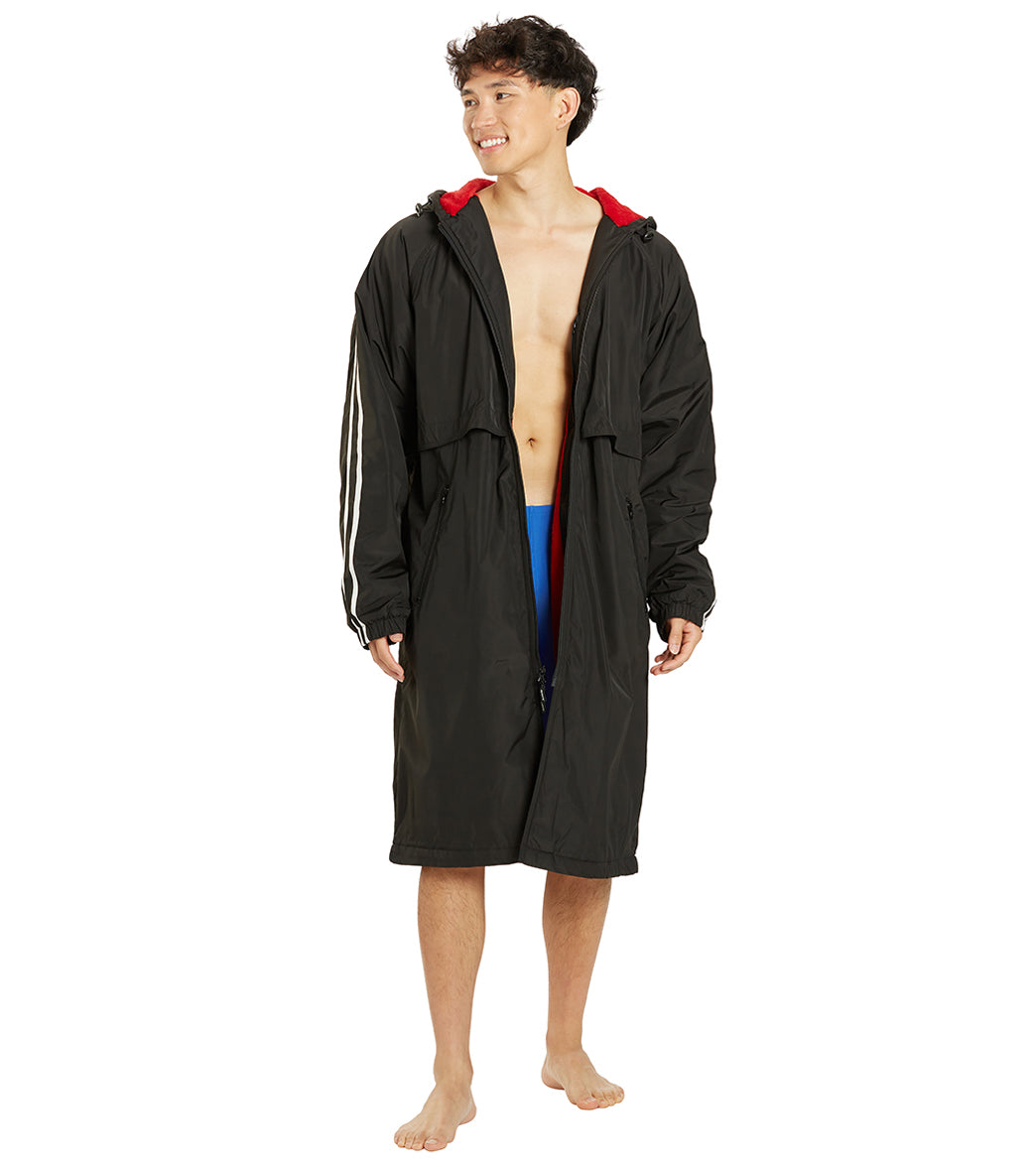 Sporti Striped Comfort Fleece-Lined Swim Parka
