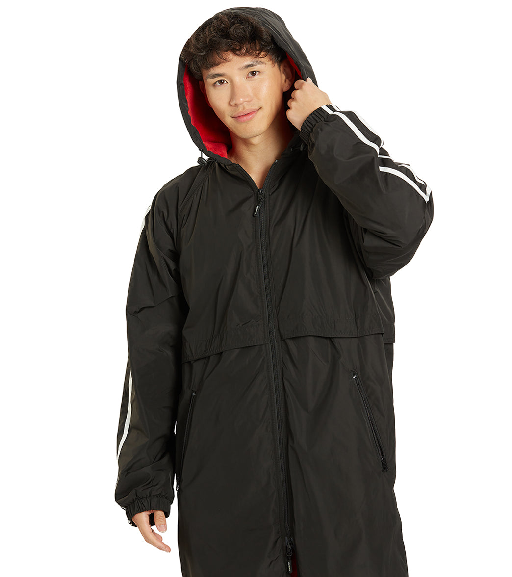 Sporti Striped Comfort Fleece-Lined Swim Parka