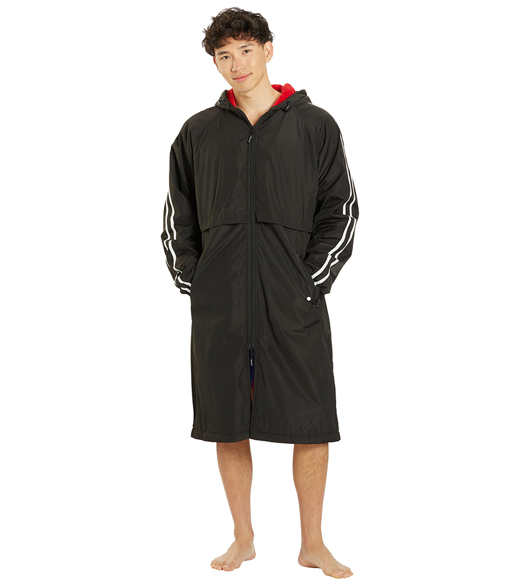 Sporti Striped Comfort Fleece-Lined Swim Parka
