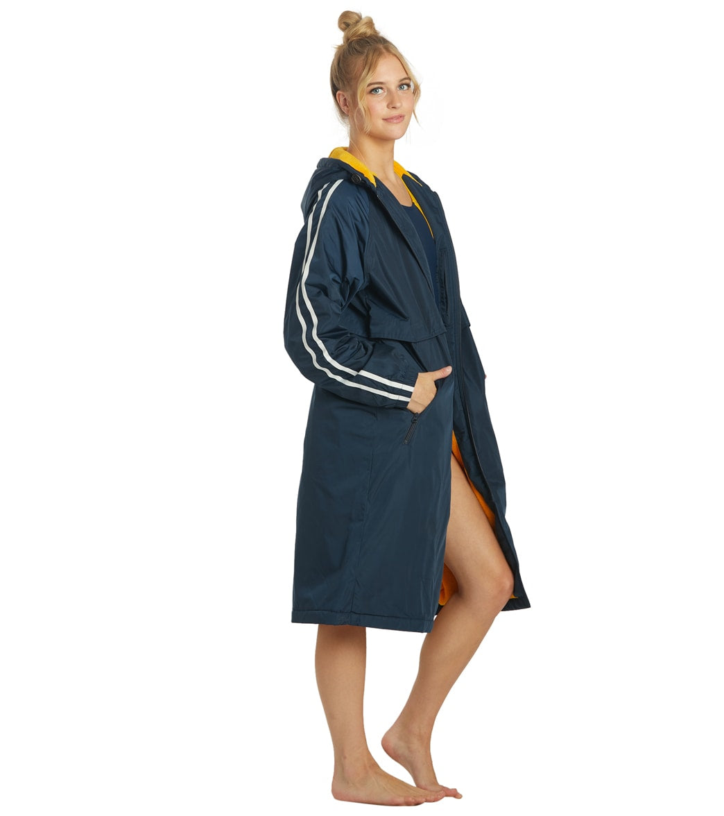 Sporti Striped Comfort Fleece-Lined Swim Parka