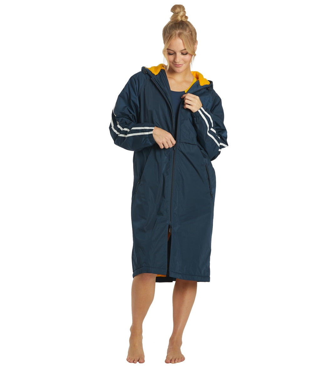 Sporti Striped Comfort Fleece-Lined Swim Parka