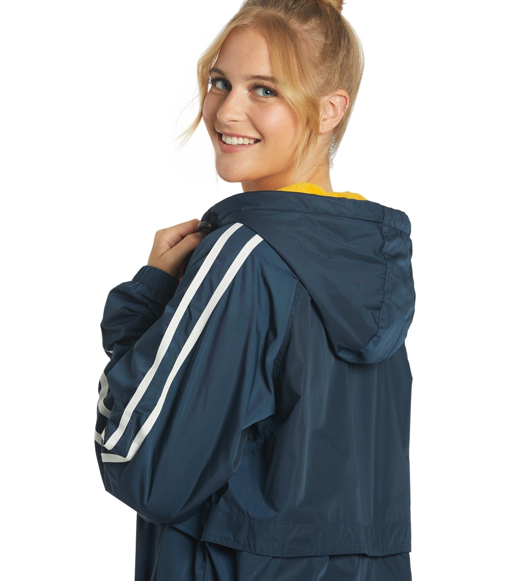 Sporti Striped Comfort Fleece-Lined Swim Parka