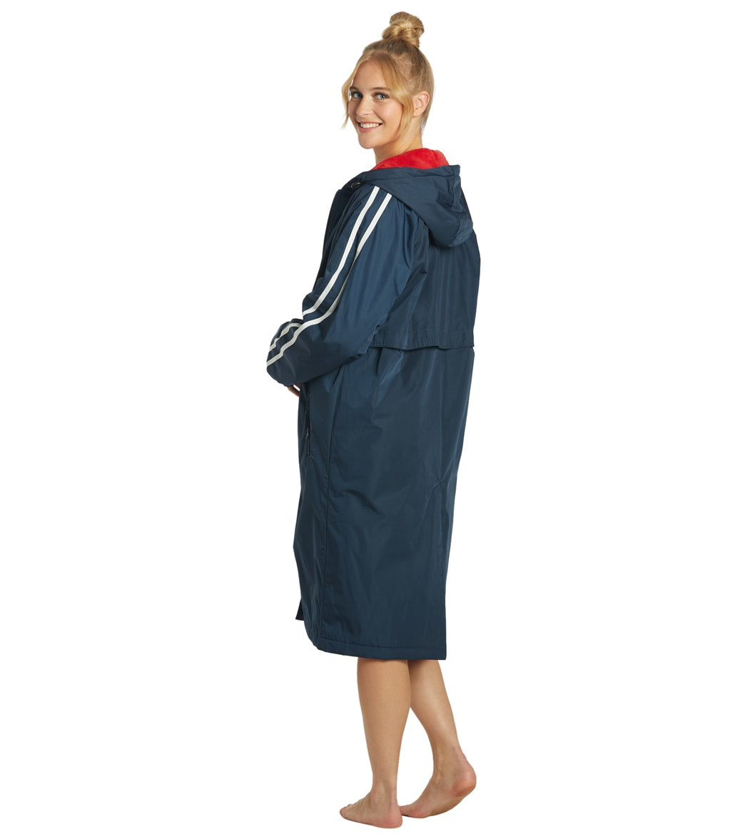 Sporti Striped Comfort Fleece-Lined Swim Parka