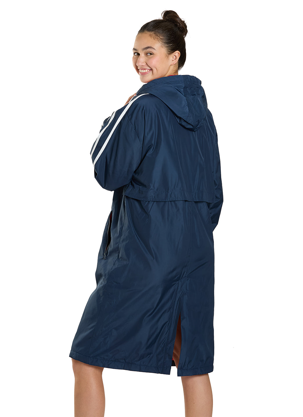 Sporti Striped Comfort Fleece-Lined Swim Parka