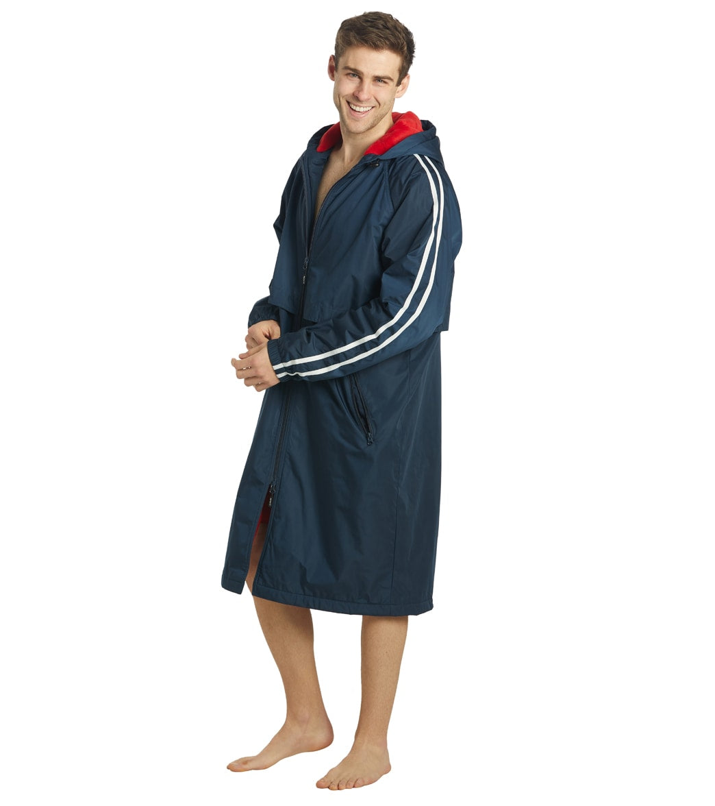 Sporti Striped Comfort Fleece-Lined Swim Parka