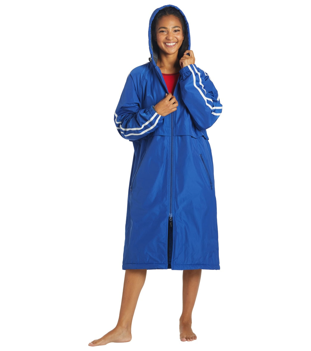 Sporti Striped Comfort Fleece-Lined Swim Parka