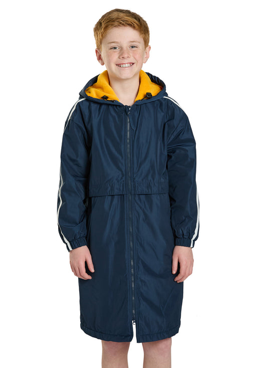 Sporti Striped Comfort Fleece-Lined Swim Parka Youth