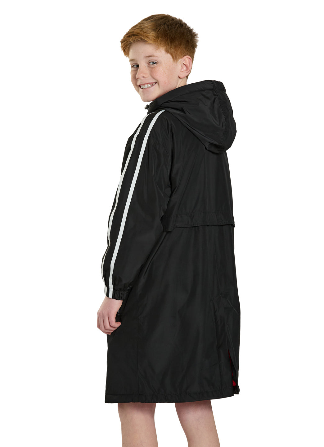 Sporti Striped Comfort Fleece-Lined Swim Parka Youth