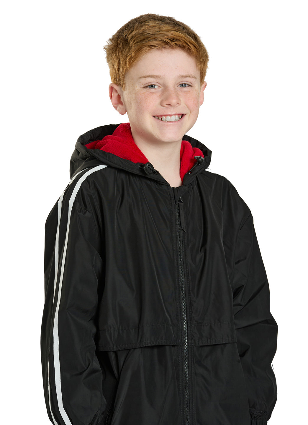 Sporti Striped Comfort Fleece-Lined Swim Parka Youth