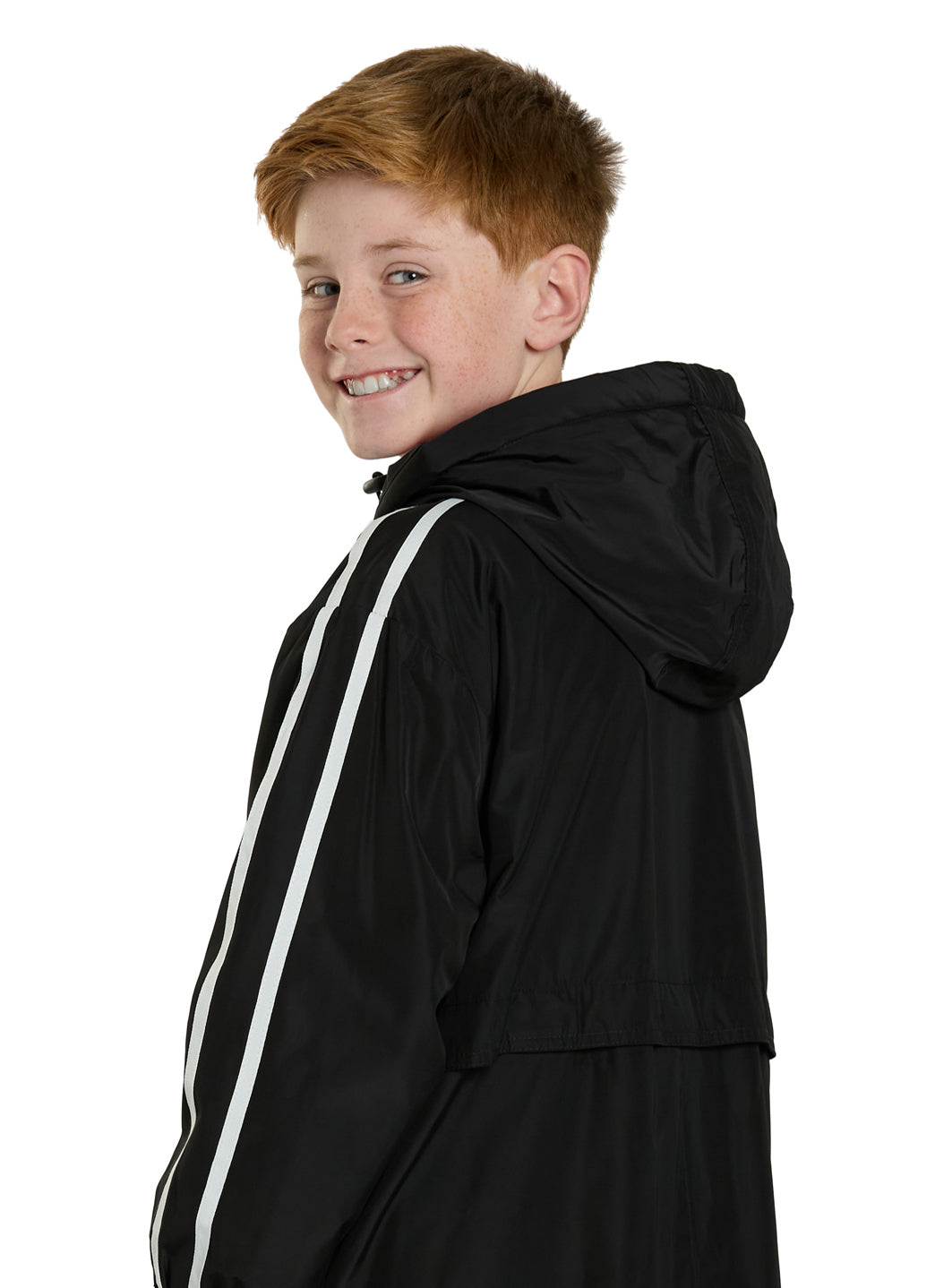 Sporti Striped Comfort Fleece-Lined Swim Parka Youth