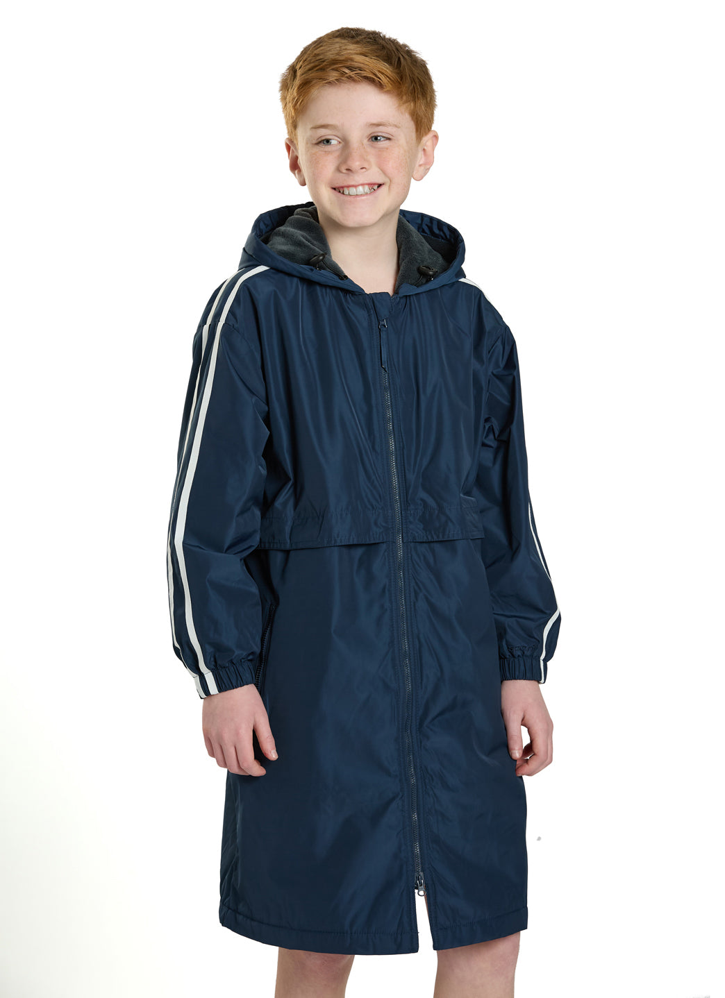 Sporti Striped Comfort Fleece-Lined Swim Parka Youth