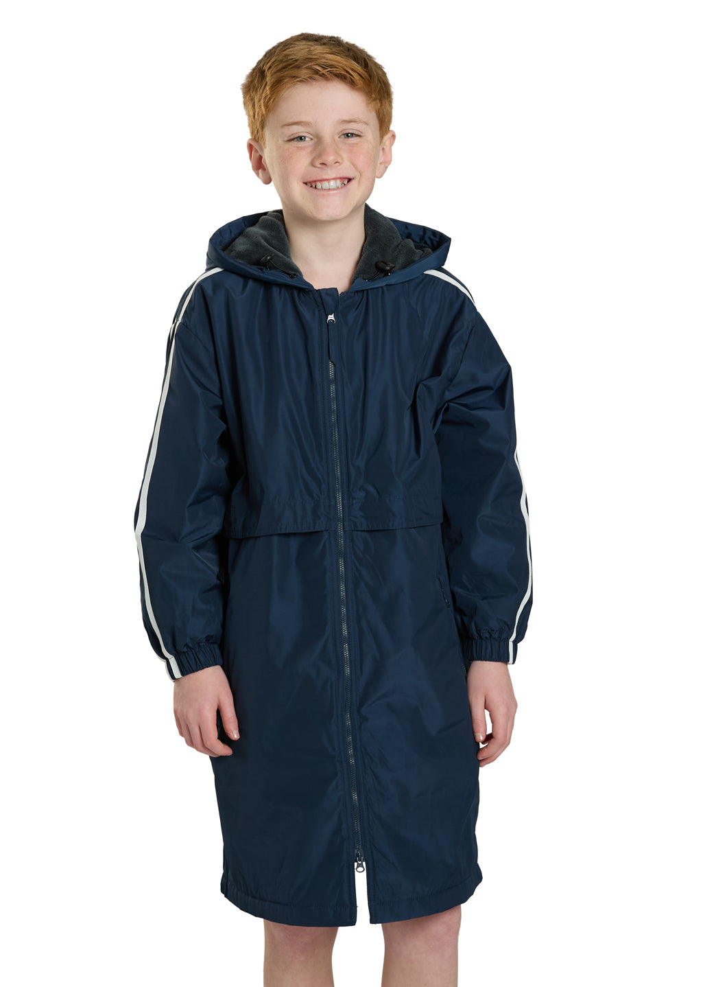 Sporti Striped Comfort Fleece-Lined Swim Parka Youth
