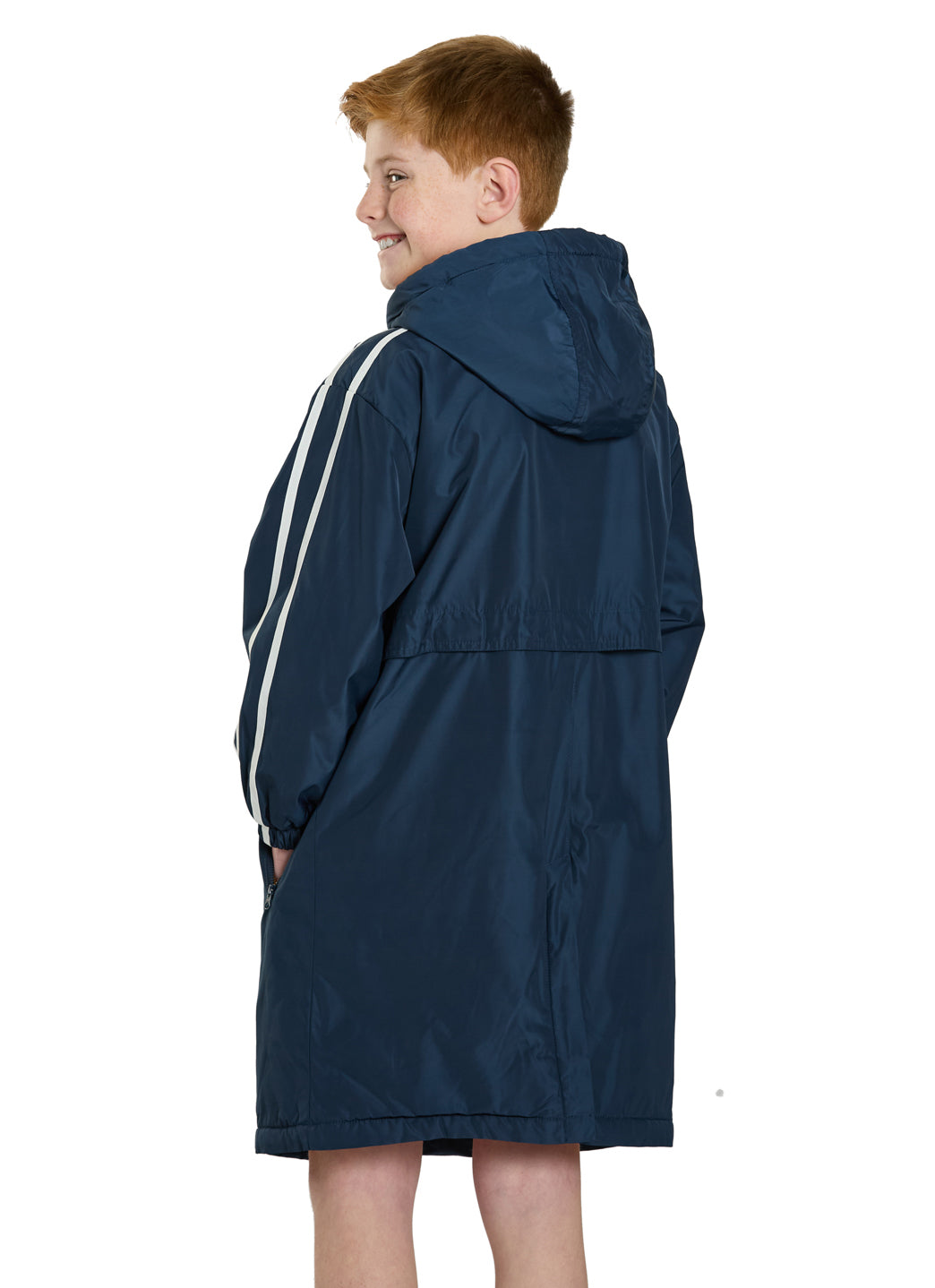 Sporti Striped Comfort Fleece-Lined Swim Parka Youth