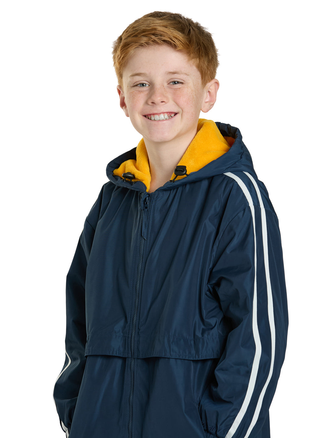 Sporti Striped Comfort Fleece-Lined Swim Parka Youth