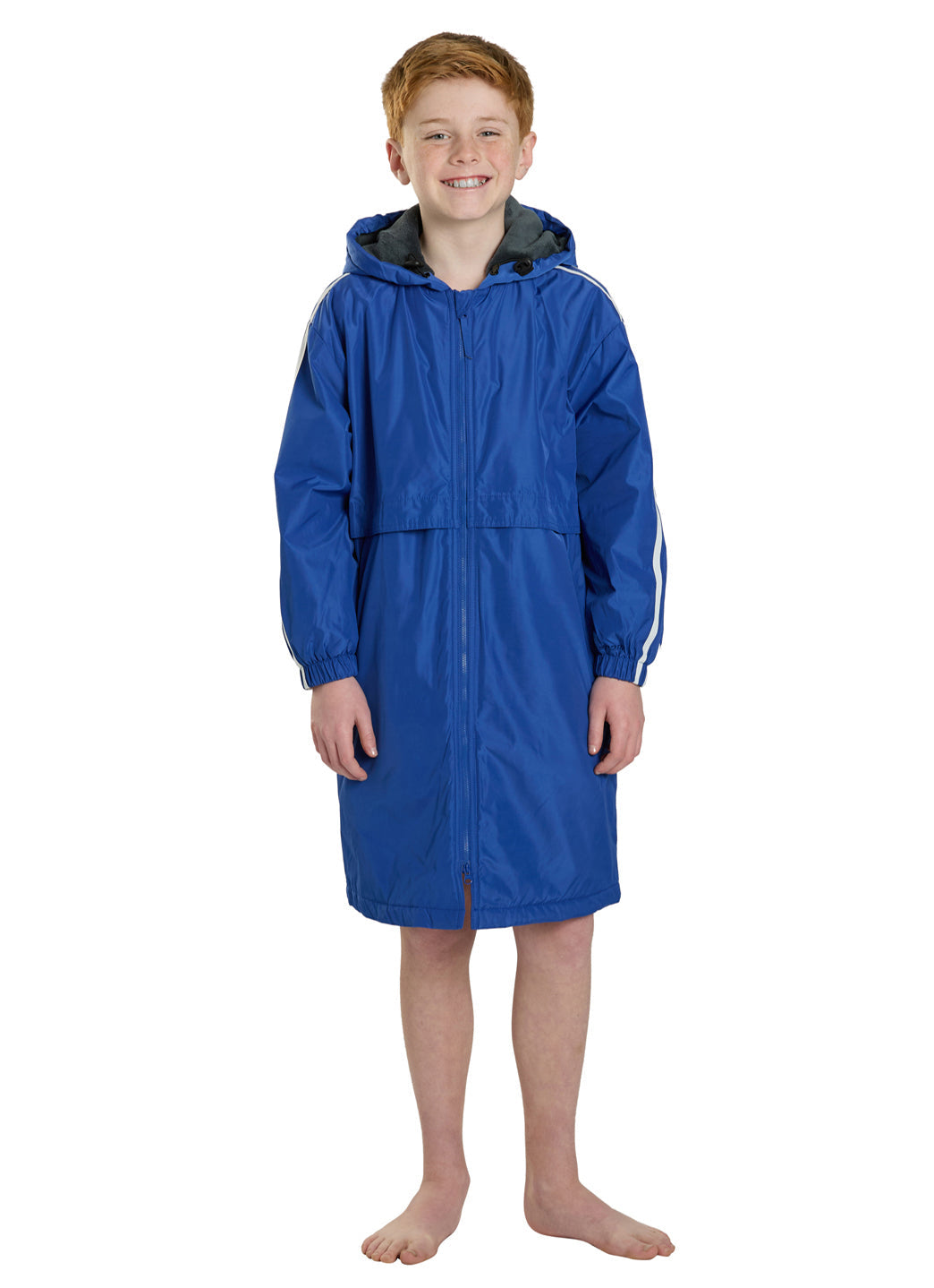 Sporti Striped Comfort Fleece-Lined Swim Parka Youth