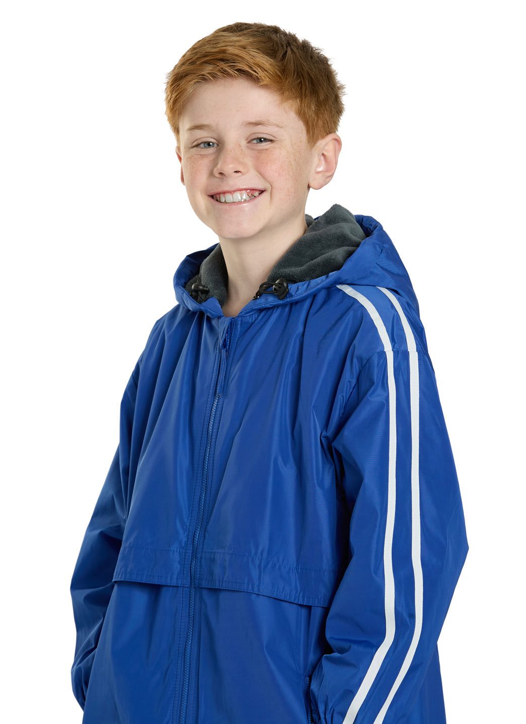 Sporti Striped Comfort Fleece-Lined Swim Parka Youth