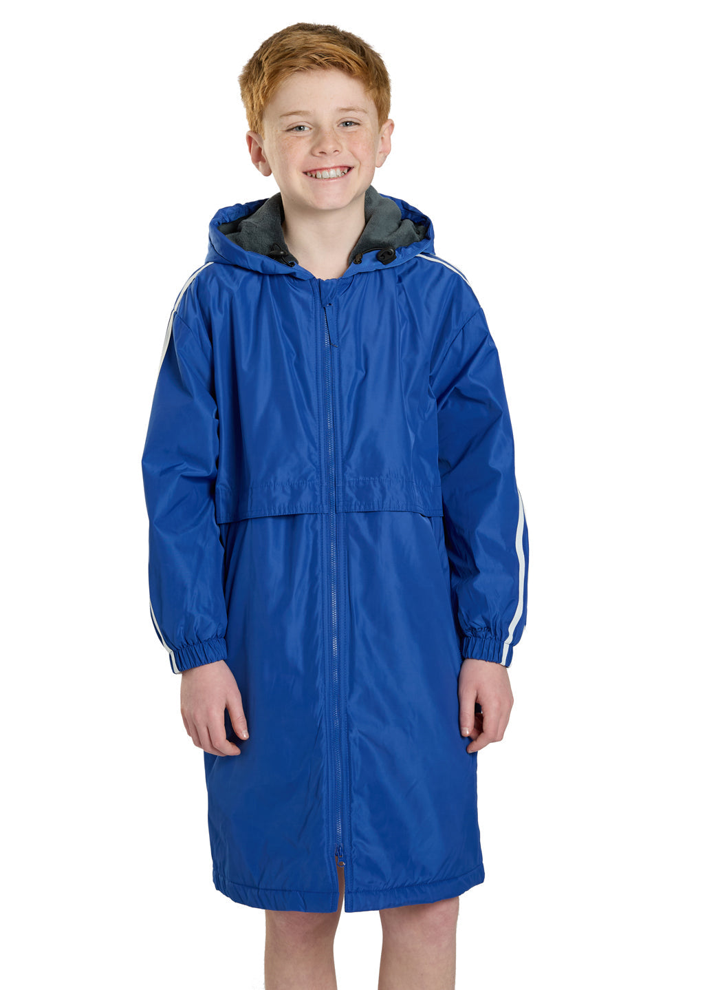 Sporti Striped Comfort Fleece-Lined Swim Parka Youth