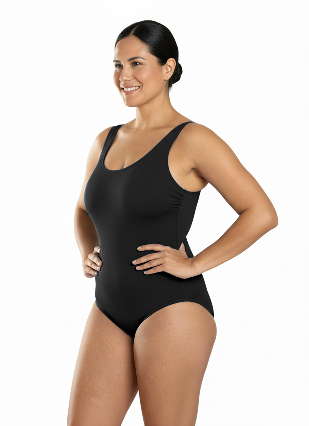 Dolfin Women's Aquashape Solid Moderate Scoop Back One Piece Swimsuit