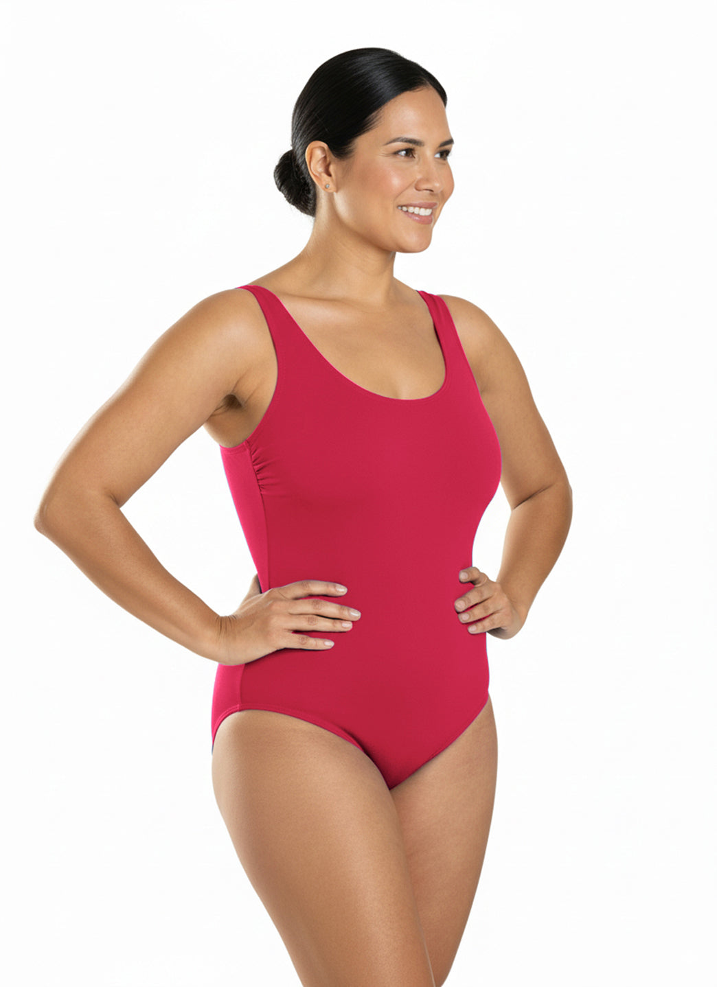 Dolfin Women's Aquashape Solid Moderate Scoop Back One Piece Swimsuit