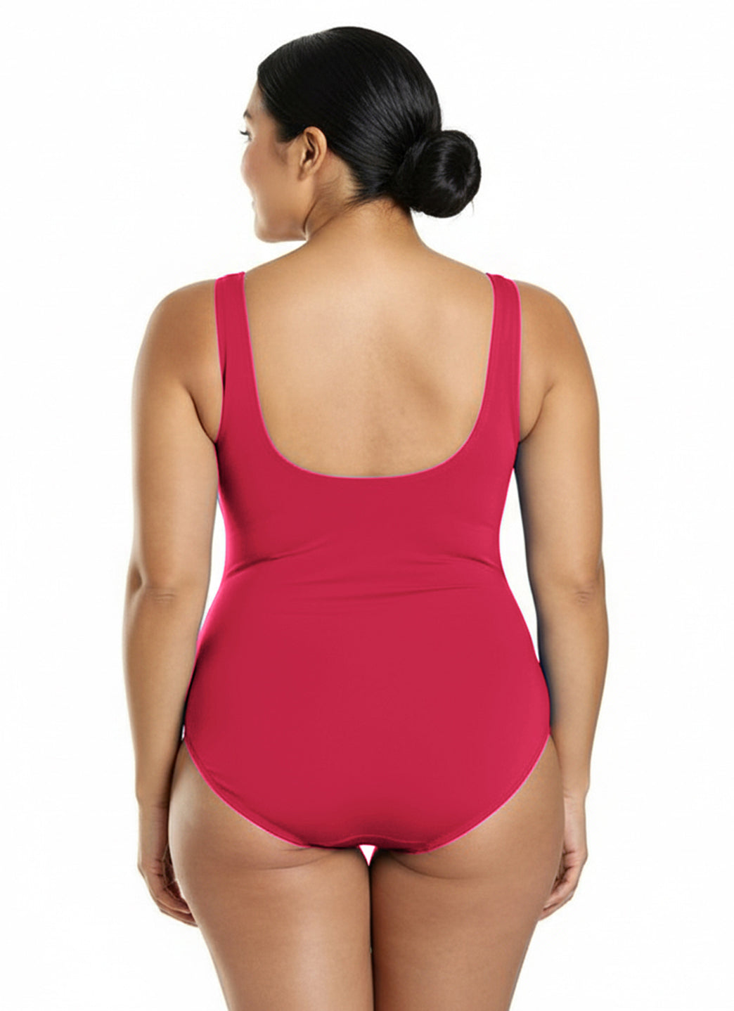 Dolfin Women's Aquashape Solid Moderate Scoop Back One Piece Swimsuit