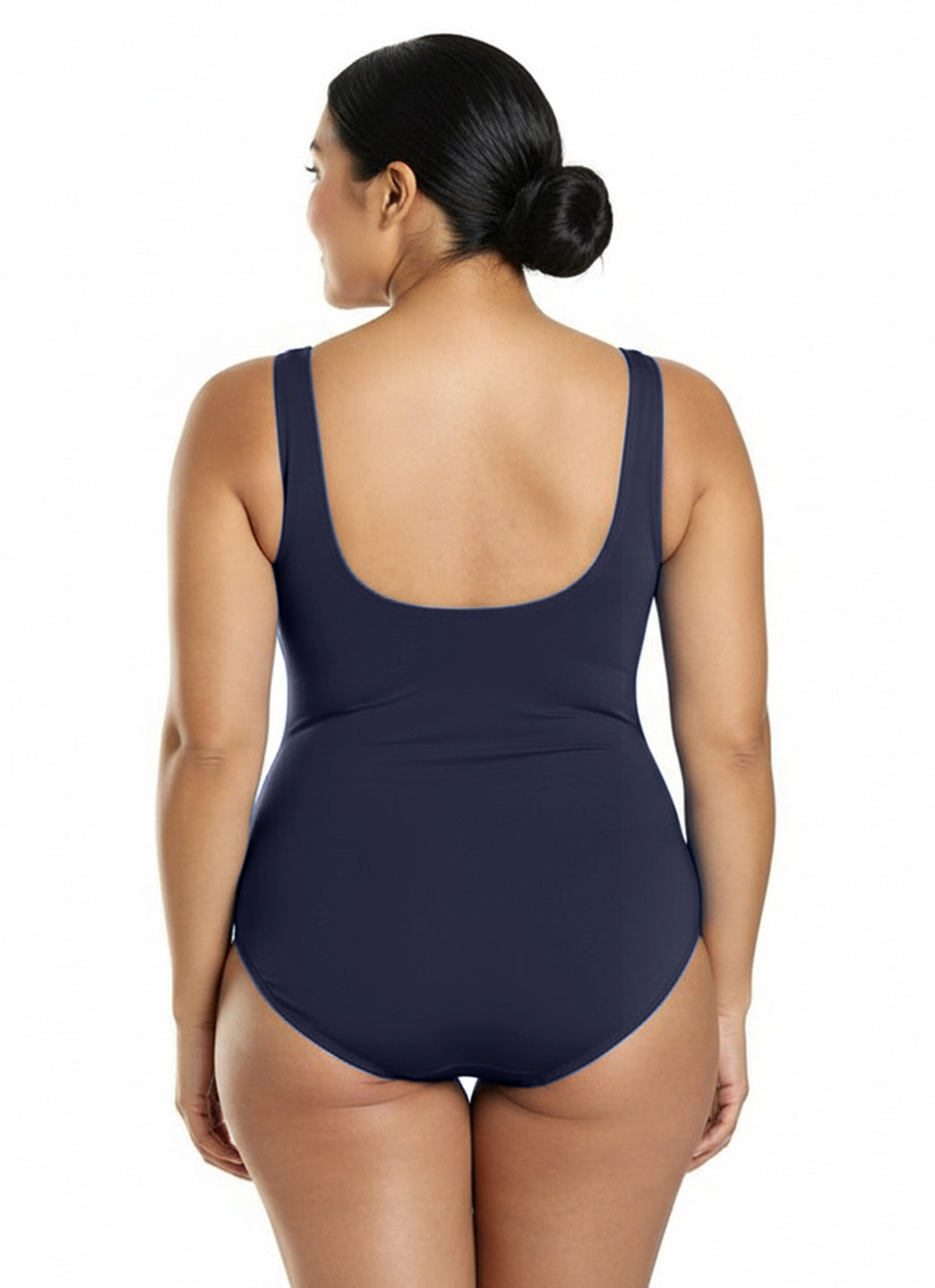Dolfin Women's Aquashape Solid Moderate Scoop Back One Piece Swimsuit