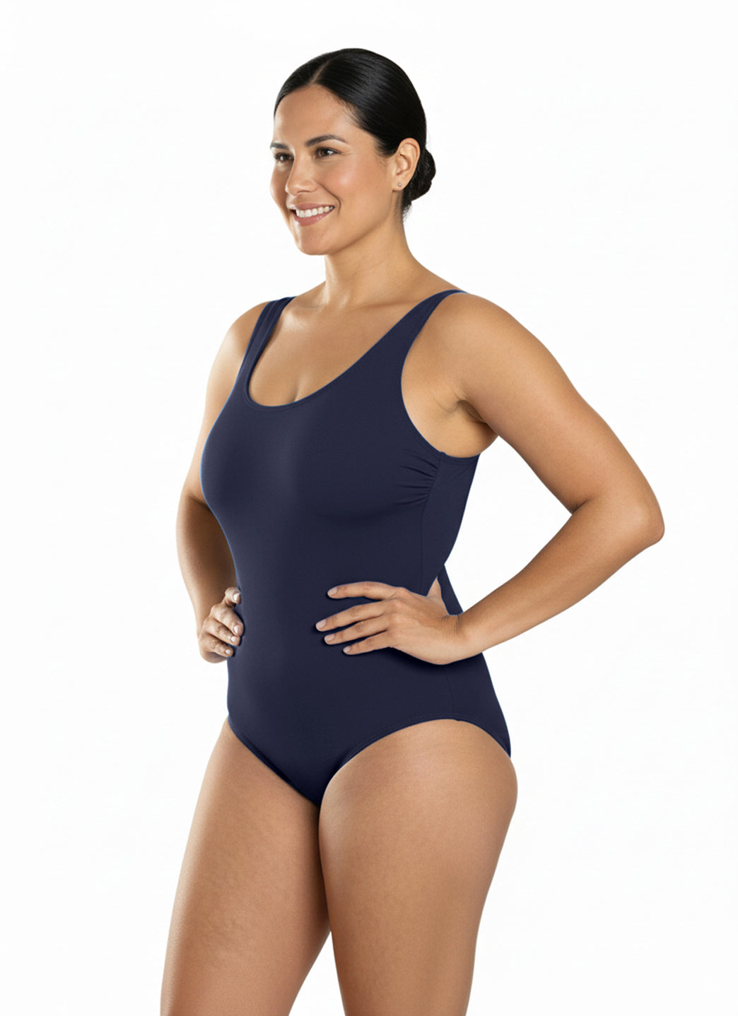 Dolfin Women's Aquashape Solid Moderate Scoop Back One Piece Swimsuit