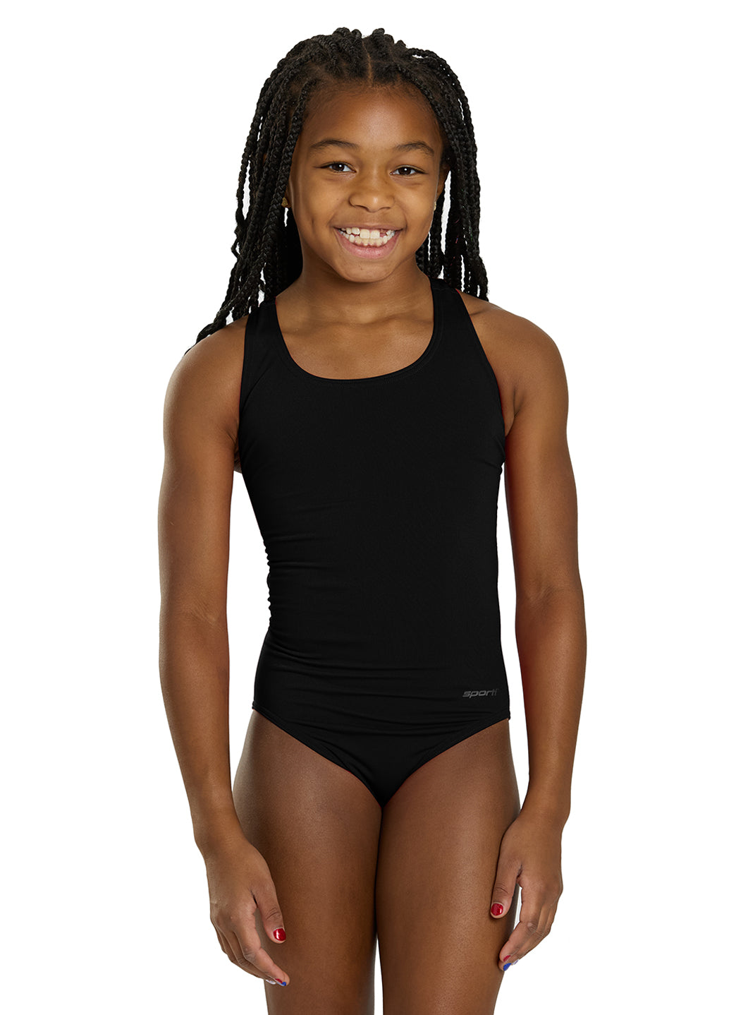Sporti HydroLast Solid Wide Strap One Piece Swimsuit (22-44)