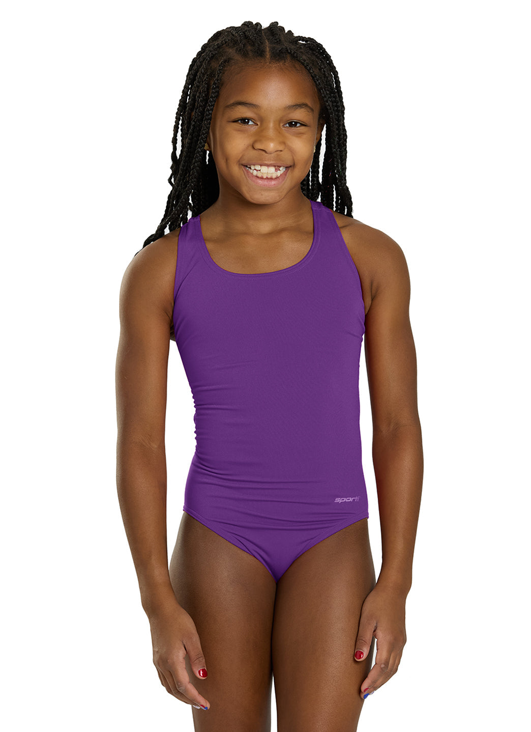 Sporti HydroLast Solid Wide Strap One Piece Swimsuit (22-44)