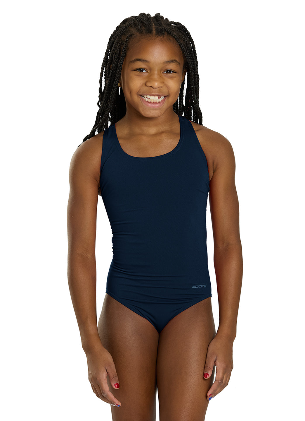 Sporti HydroLast Solid Wide Strap One Piece Swimsuit (22-44)