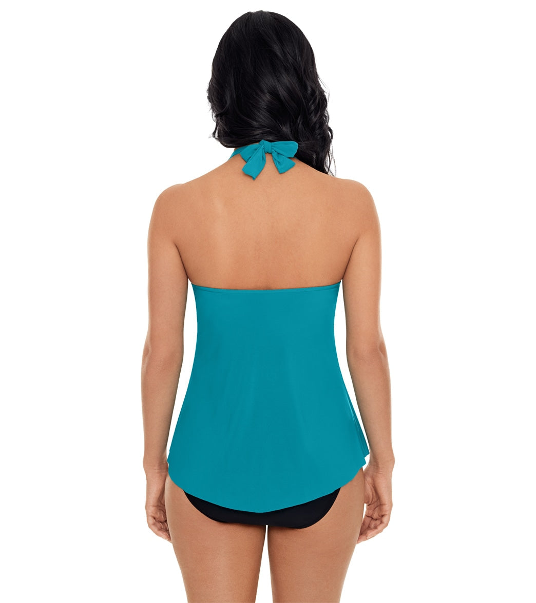 Magicsuit by Miraclesuit Women's Solid Sophie Halter Tankini Top