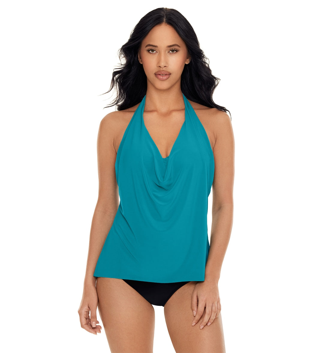 Magicsuit by Miraclesuit Women's Solid Sophie Halter Tankini Top