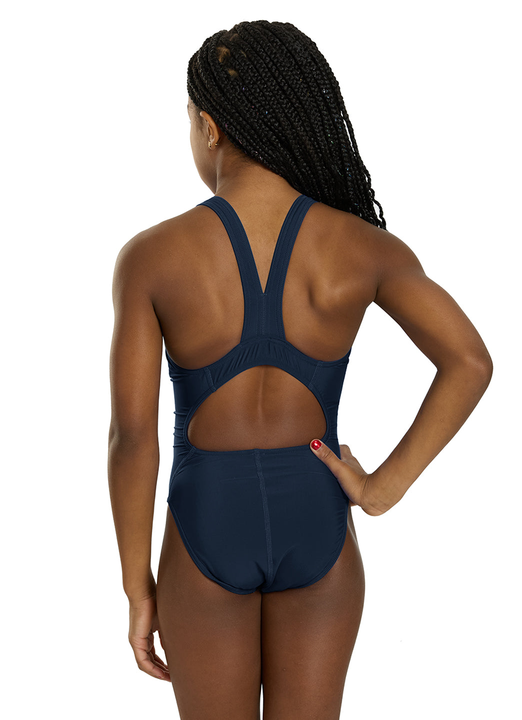 iSwim Essential Solid Wide Strap One Piece Swimsuit (22-44)