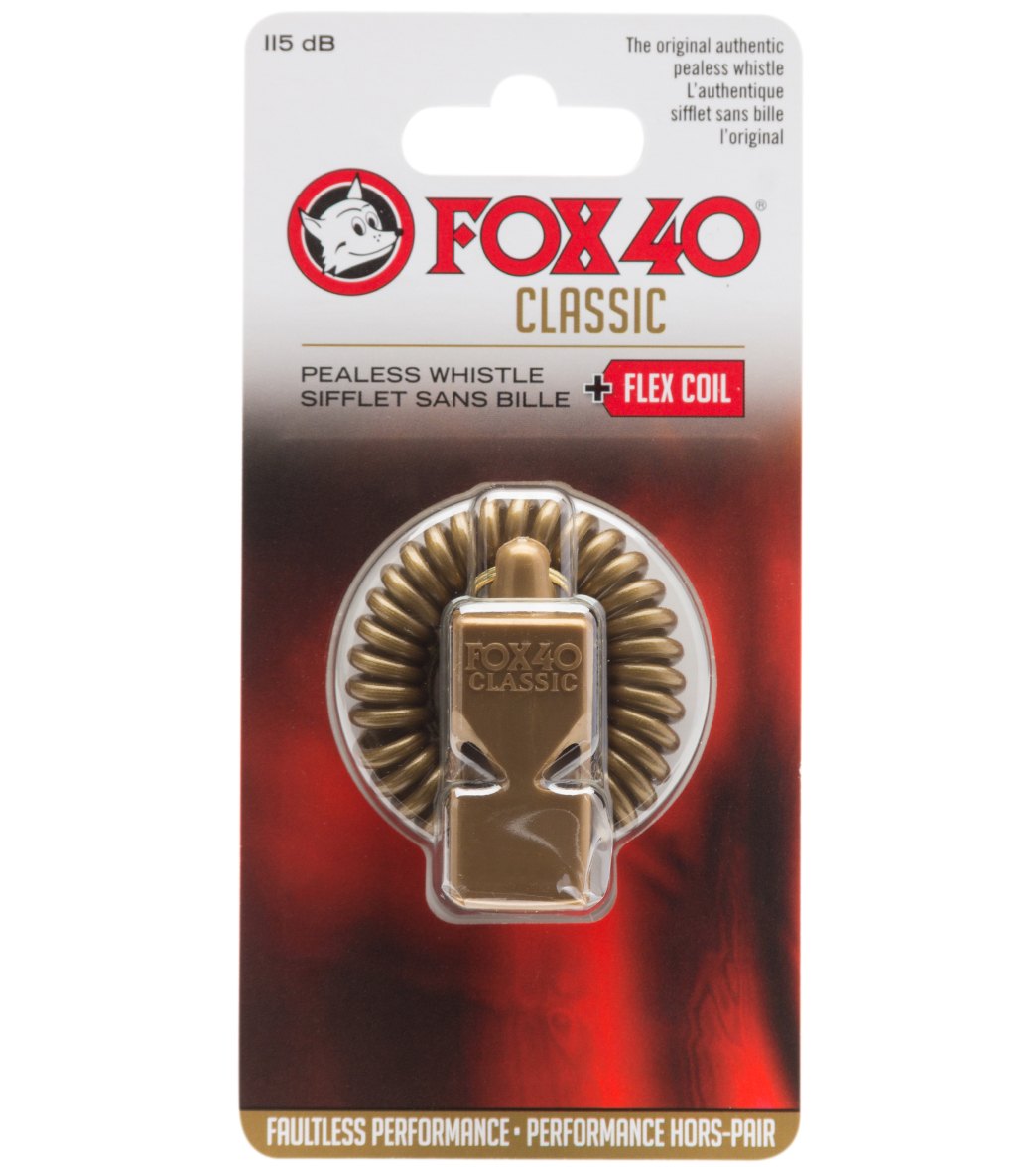 Fox 40 Classic Official Lifeguard Whistle with Flex Coil