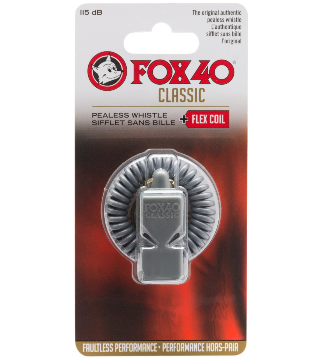 Fox 40 Classic Official Lifeguard Whistle with Flex Coil