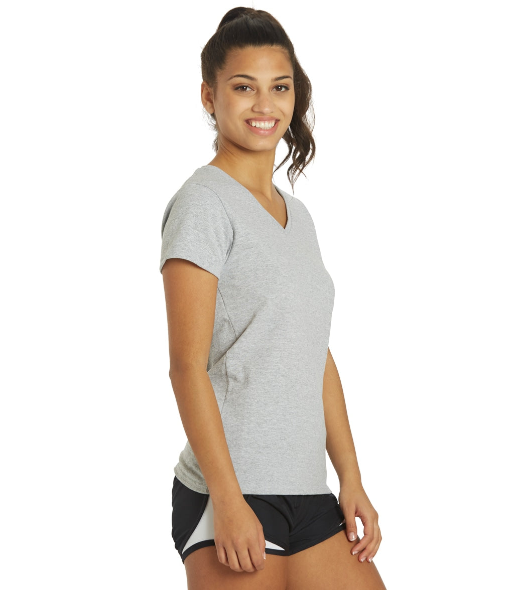 SwimOutlet Women's Cotton V-Neck T-Shirt