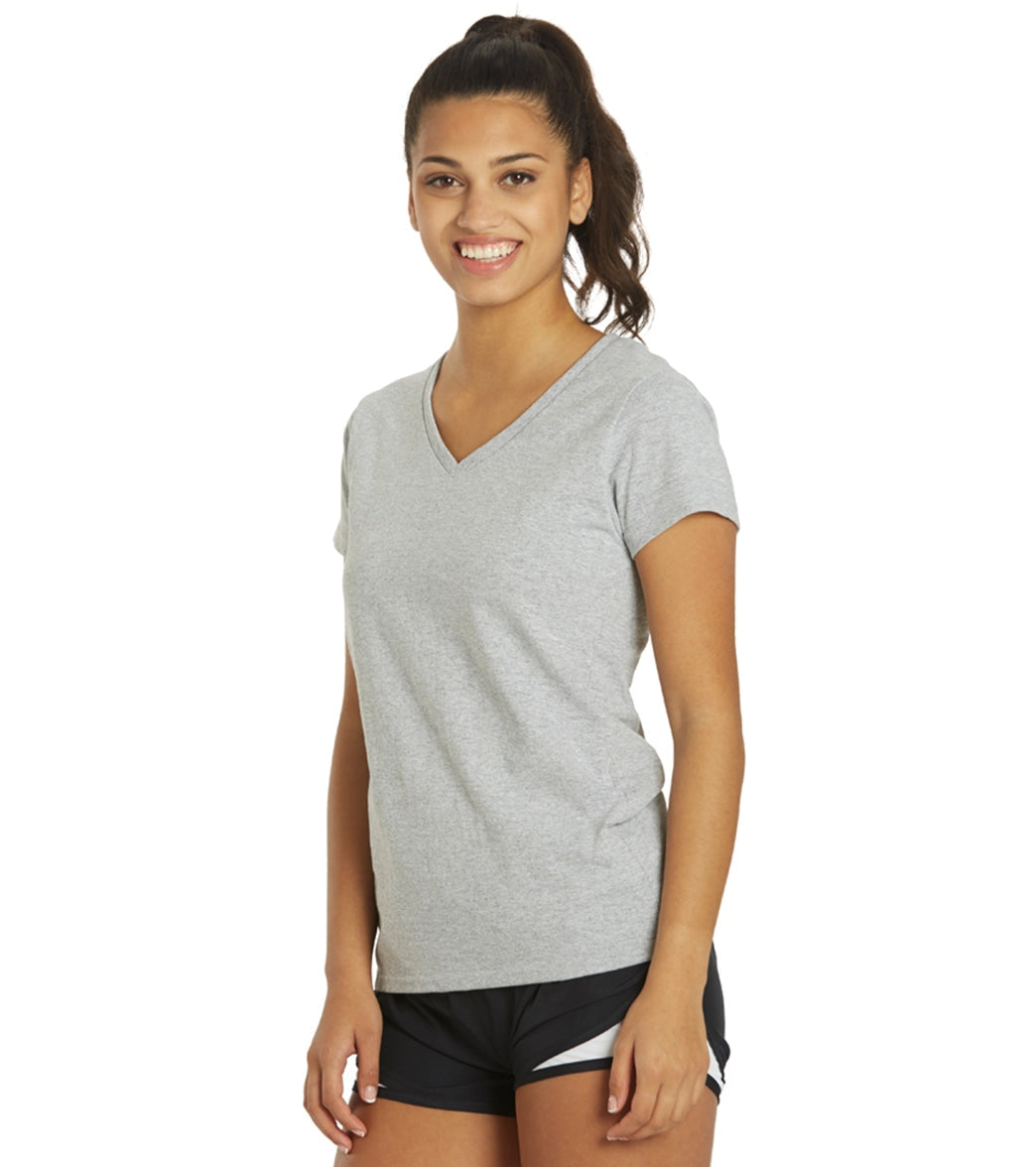 SwimOutlet Women's Cotton V-Neck T-Shirt