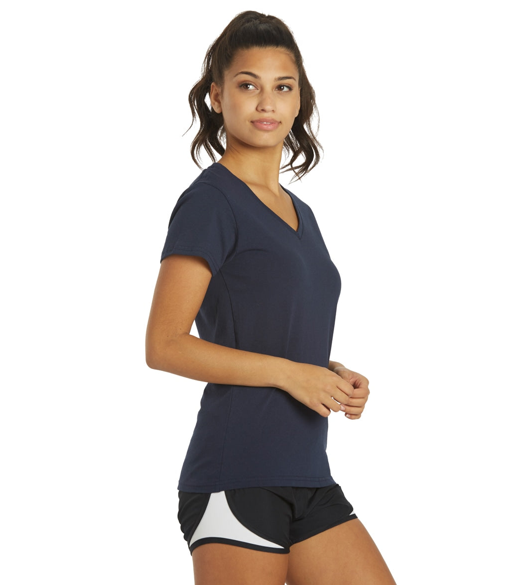 SwimOutlet Women's Cotton V-Neck T-Shirt