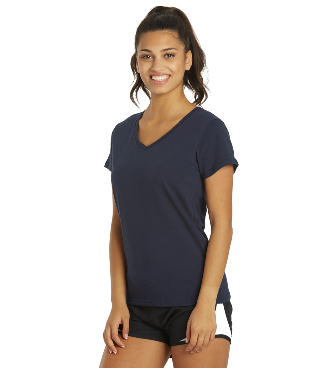 SwimOutlet Women's Cotton V-Neck T-Shirt